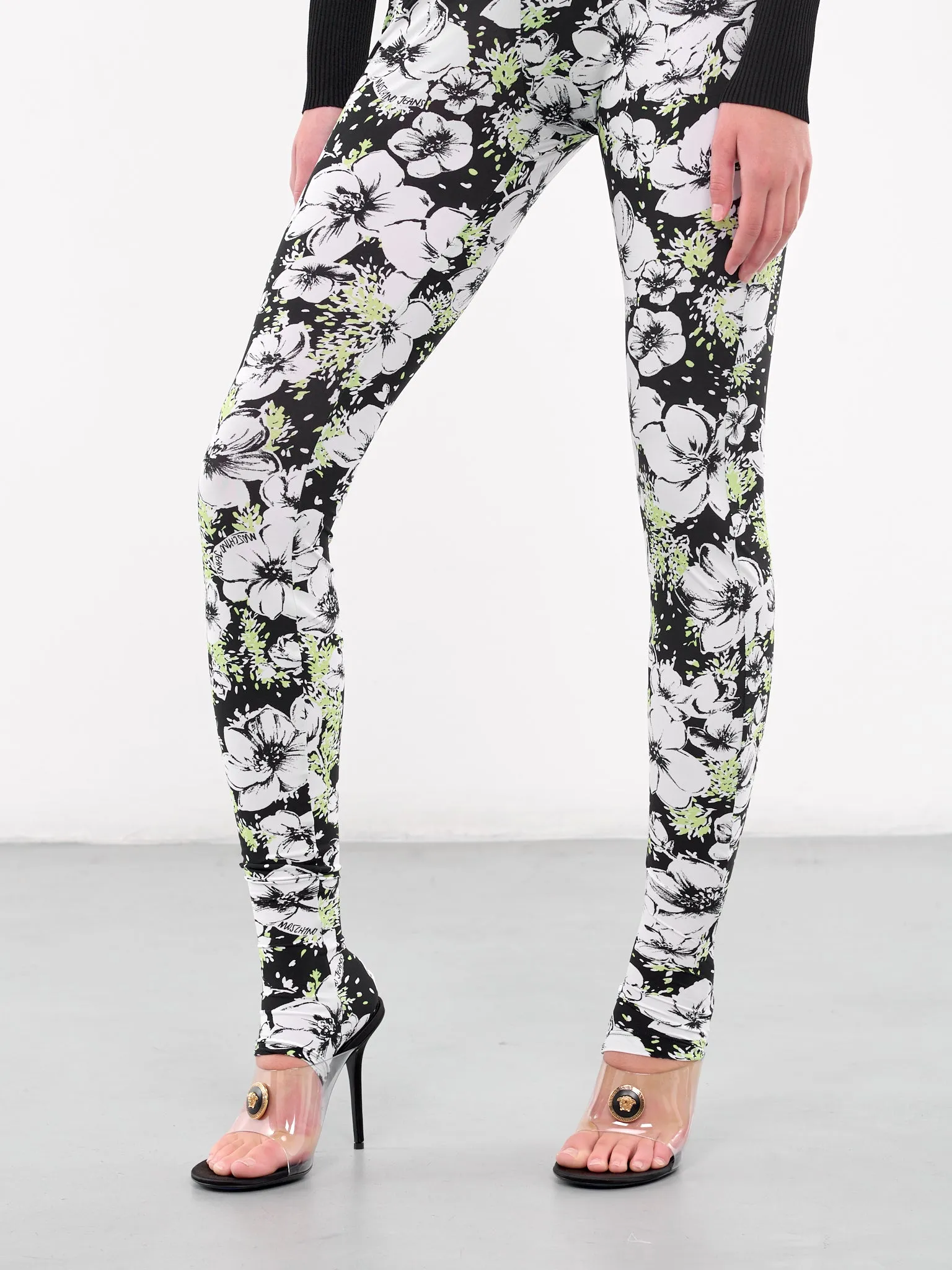 Floral Leggings (A0342-8741-MULTI-BLACK)