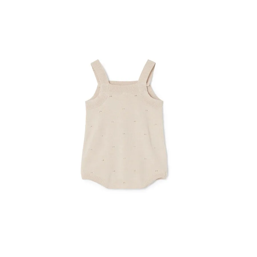 Garbo & Friends Cream Knitted Baby Romper