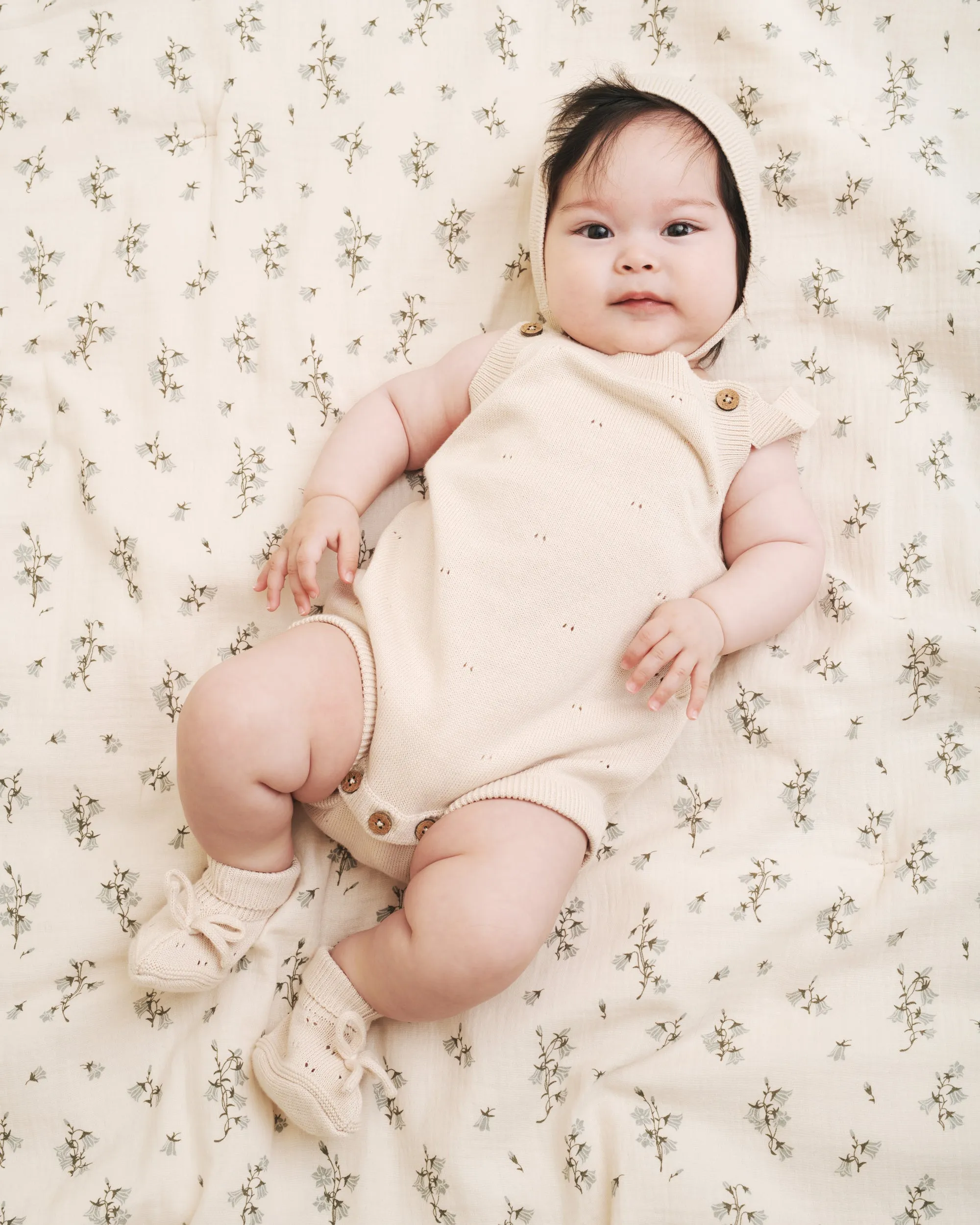 Garbo & Friends Cream Knitted Baby Romper