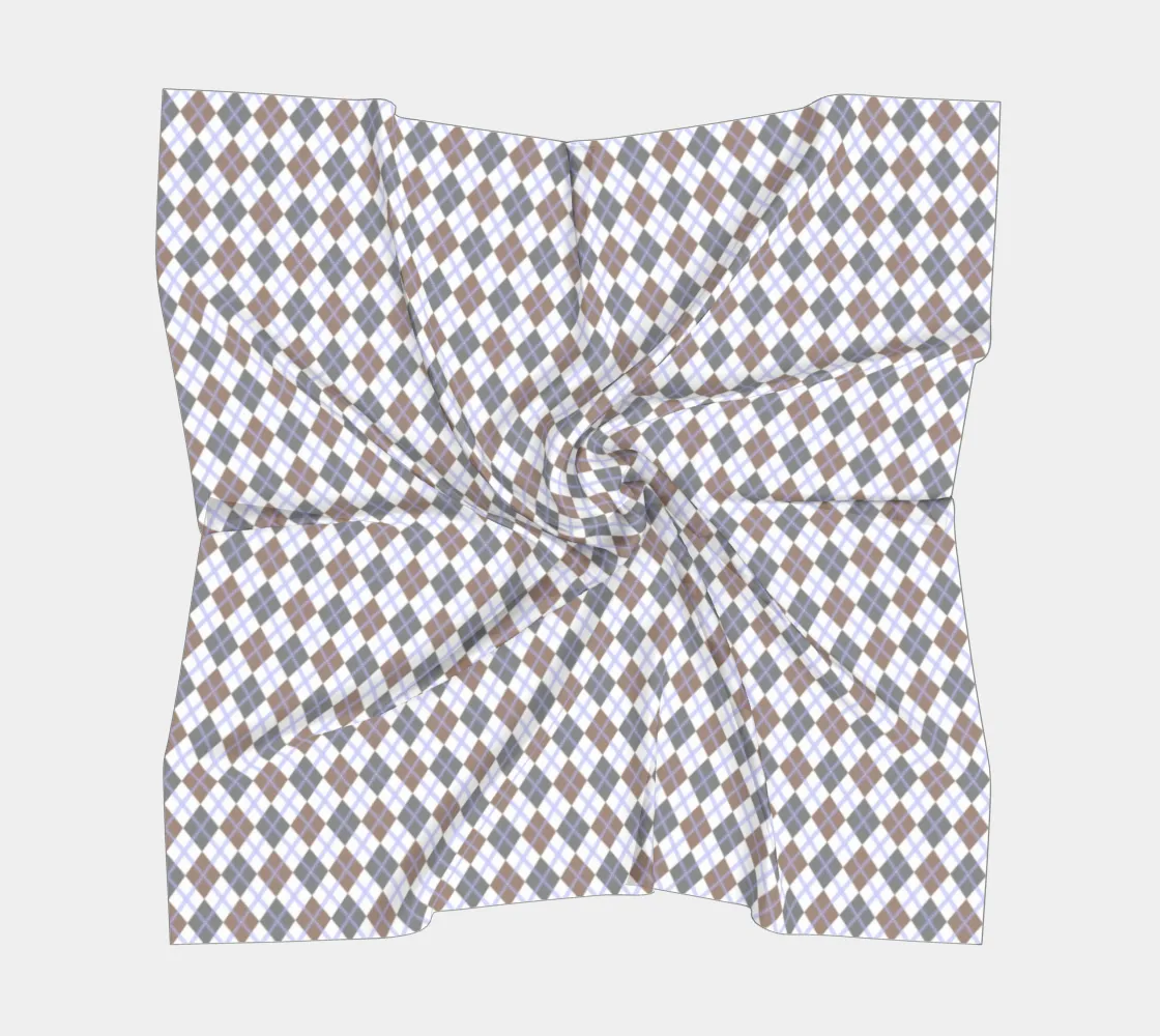 Gender Apathetic Argyle  Square Scarf