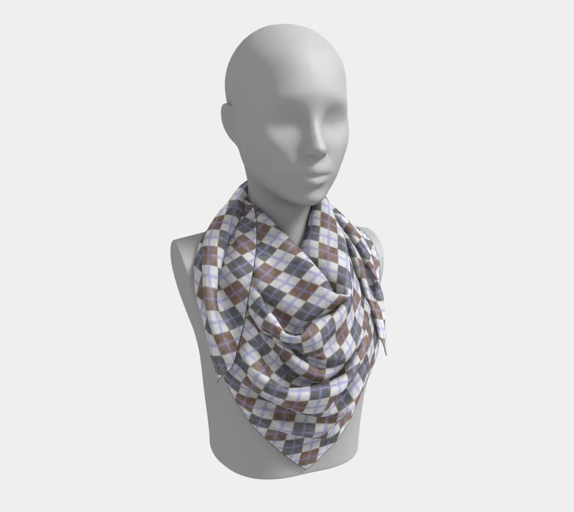 Gender Apathetic Argyle  Square Scarf