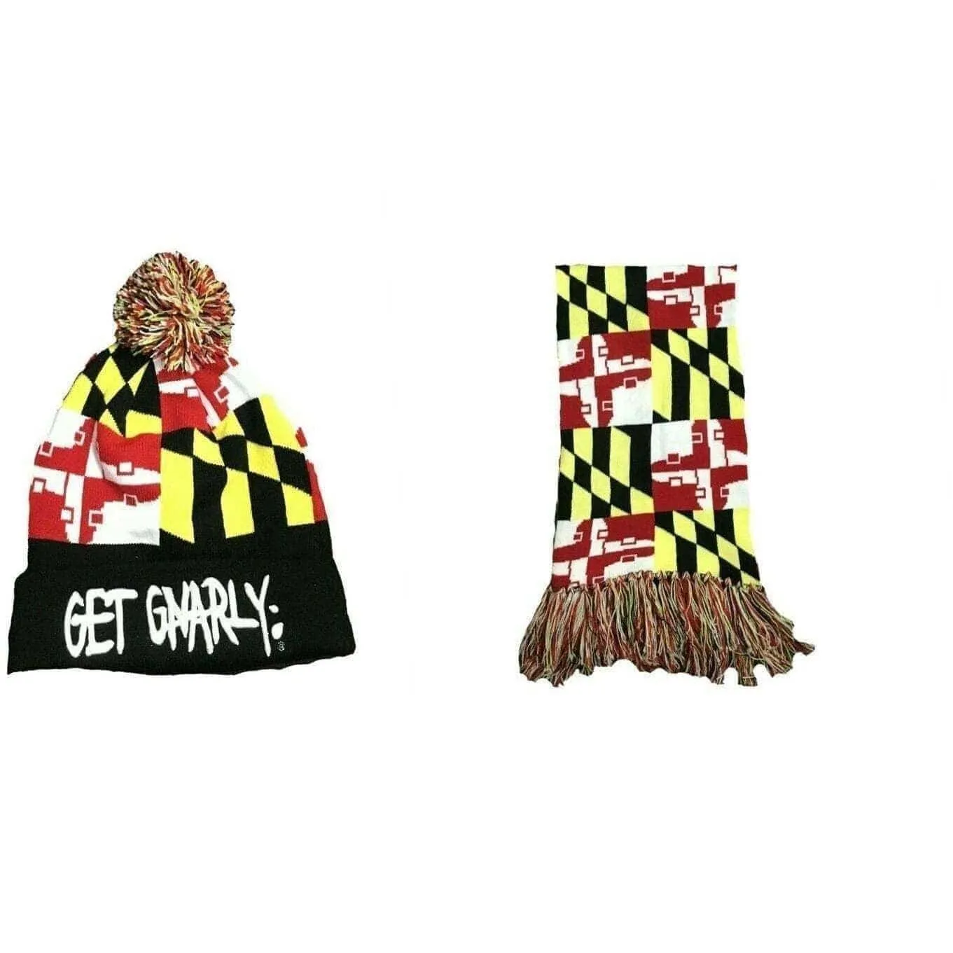 Get Gnarly Maryland Skate Flag Knit Scarf