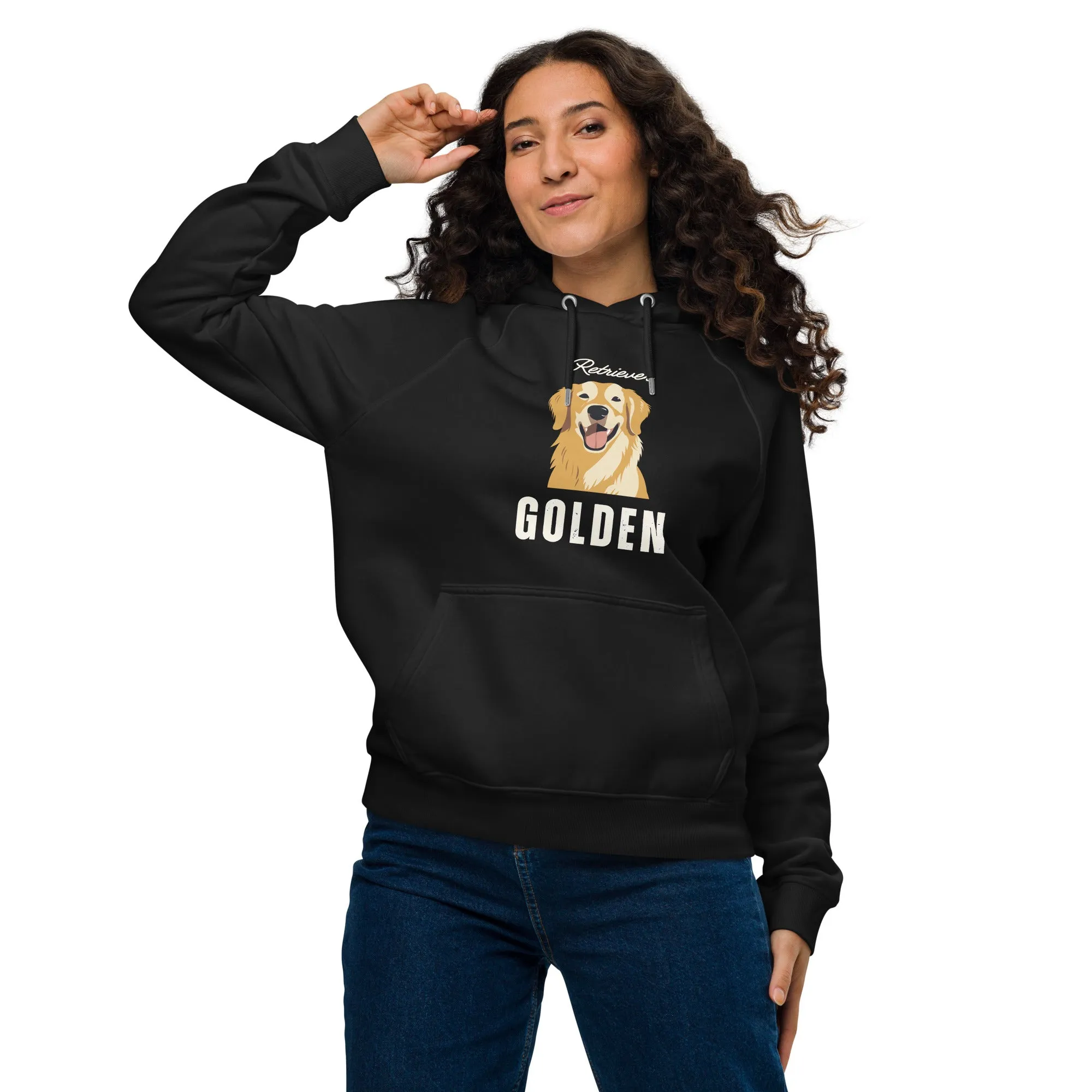 Golden Retriever, Unisex eco raglan hoodie