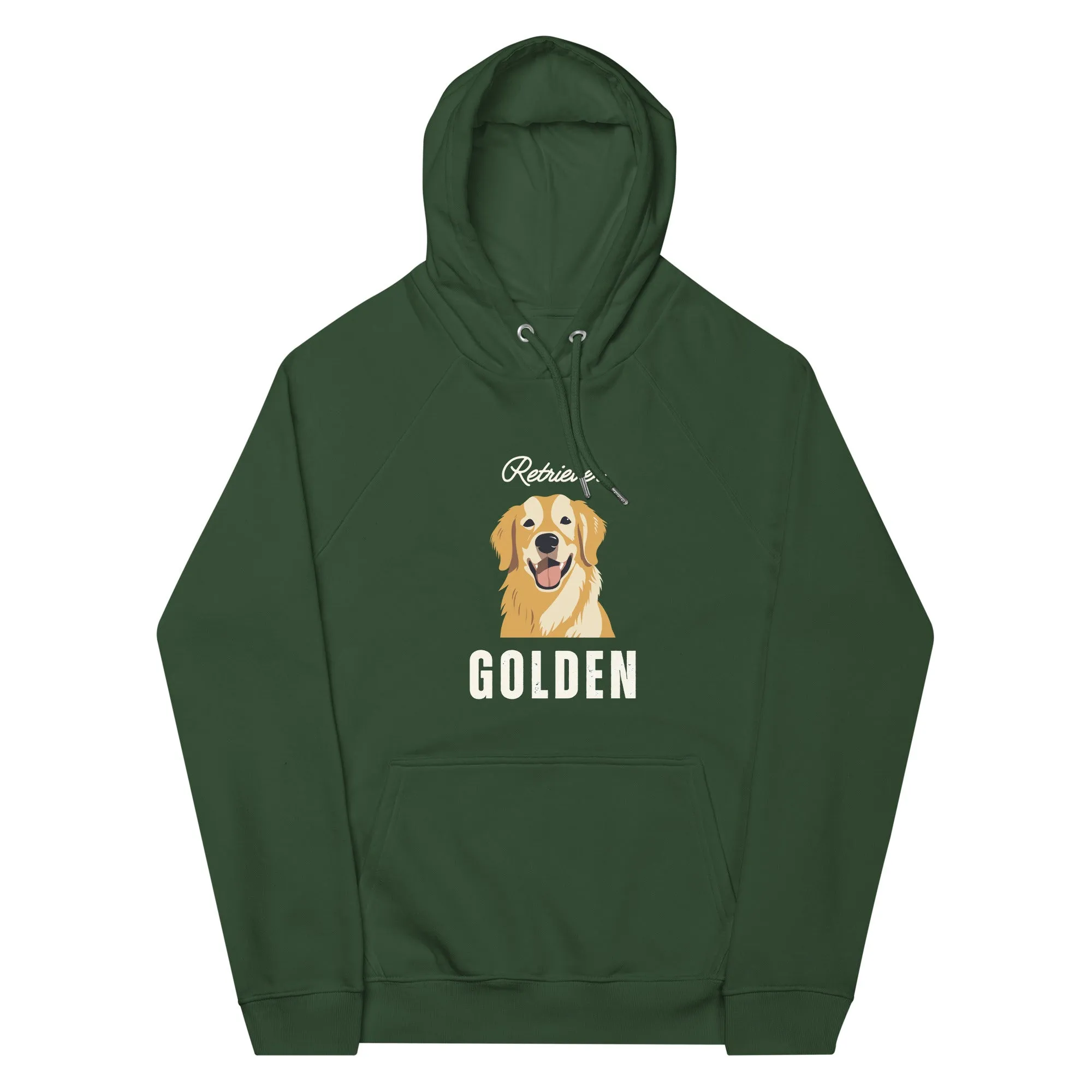 Golden Retriever, Unisex eco raglan hoodie