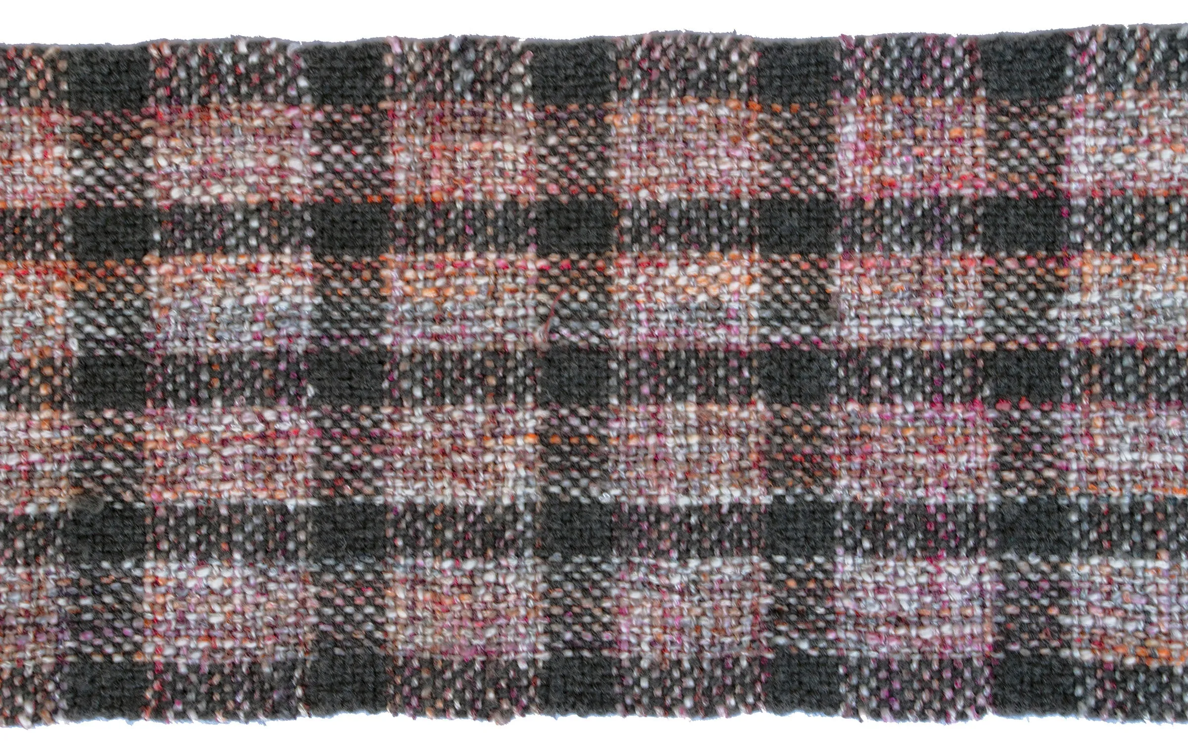 Handwoven Scarf, "Gray Flannel," 6.5" x 54"