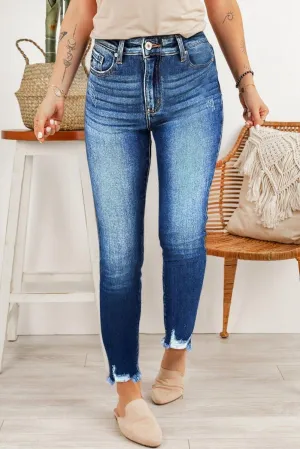 Hannah Casual Distressed Ankle Skinny Jeans