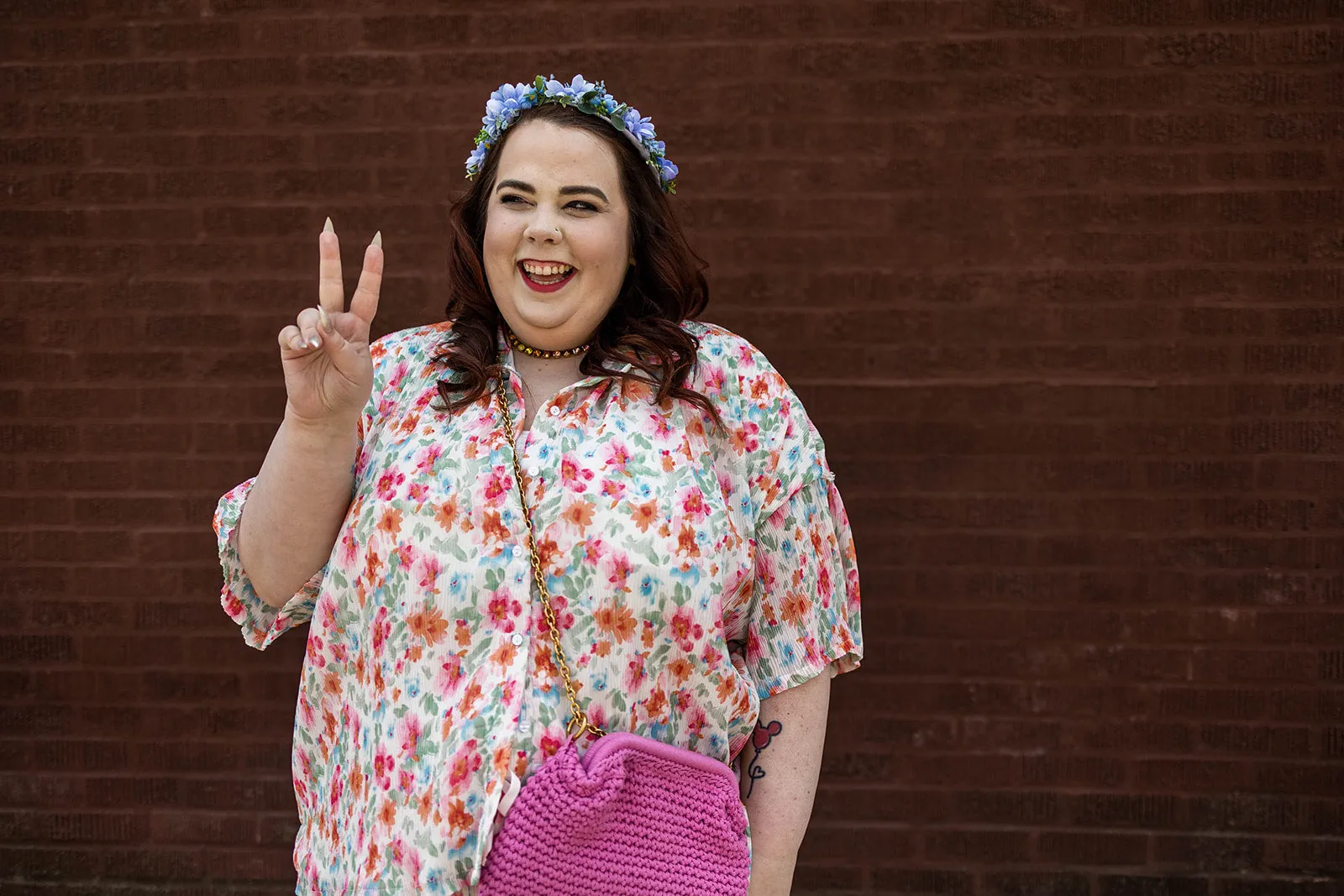 hattie button down in ivory floral