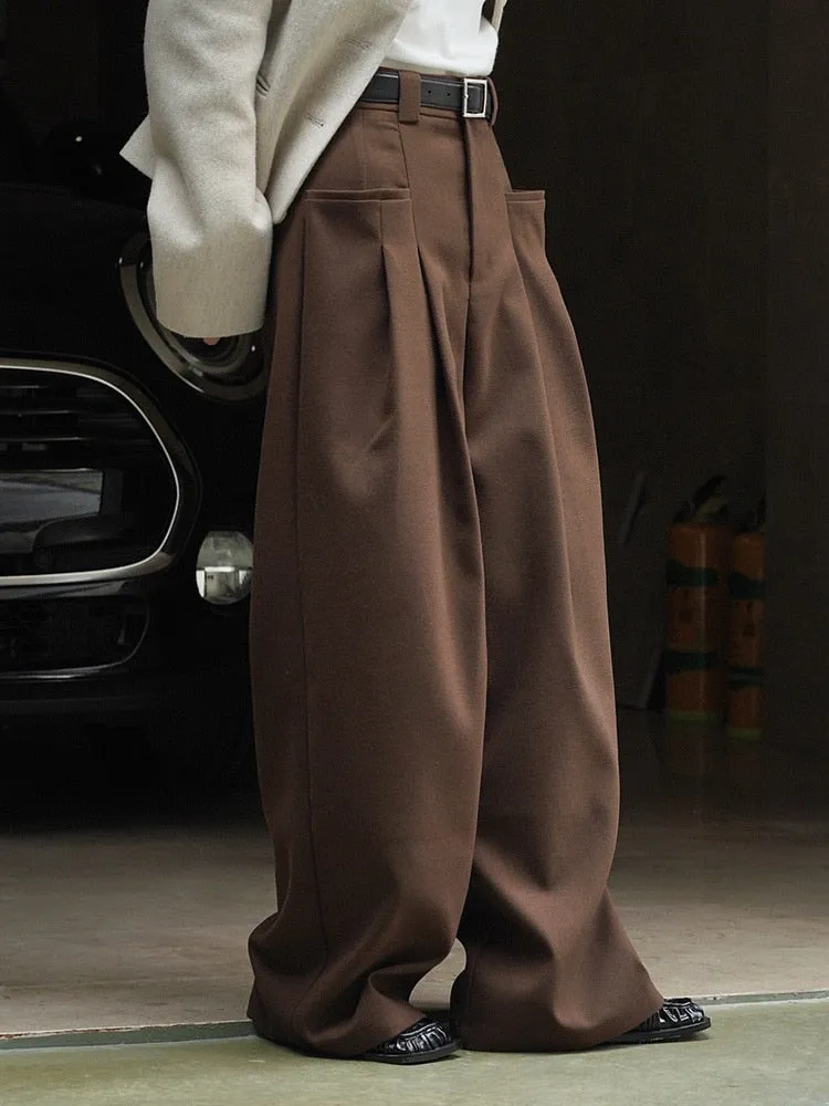 High-End Classy Elastic Waist Wide Leg Pants