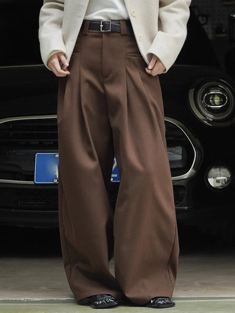 High-End Classy Elastic Waist Wide Leg Pants