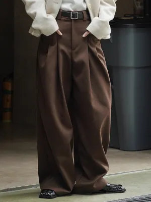 High-End Classy Elastic Waist Wide Leg Pants