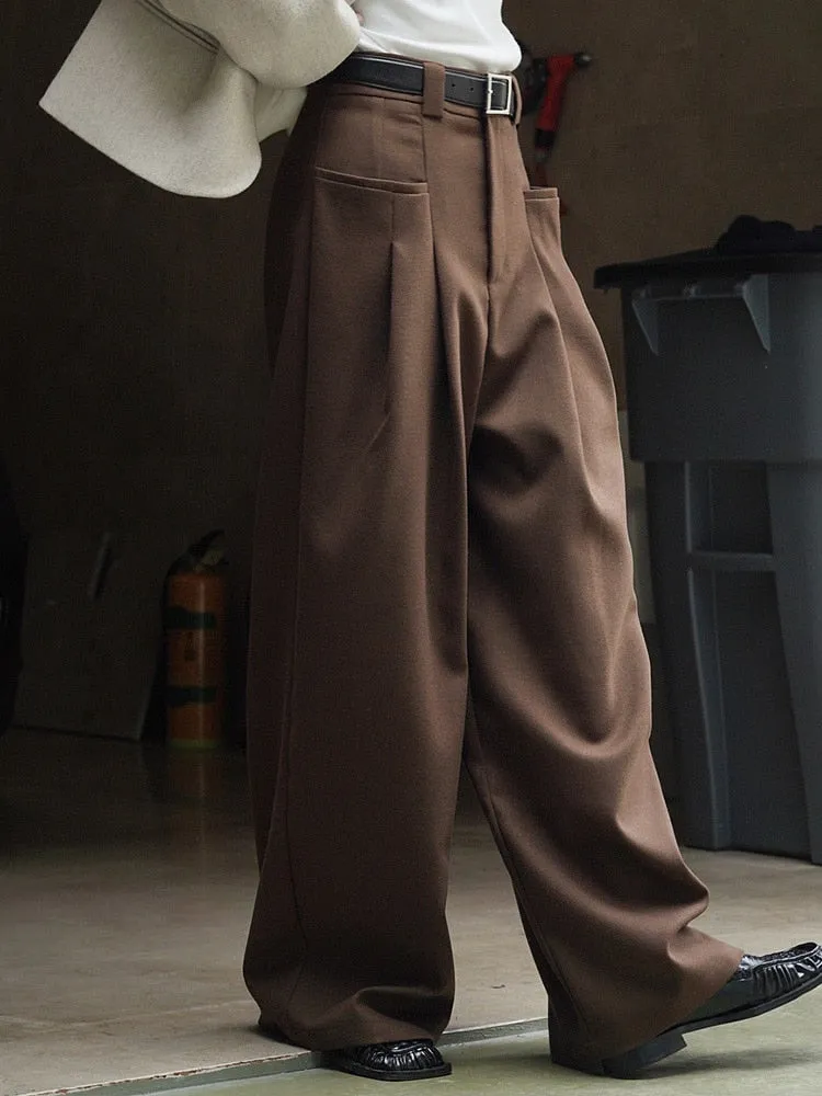 High-End Classy Elastic Waist Wide Leg Pants