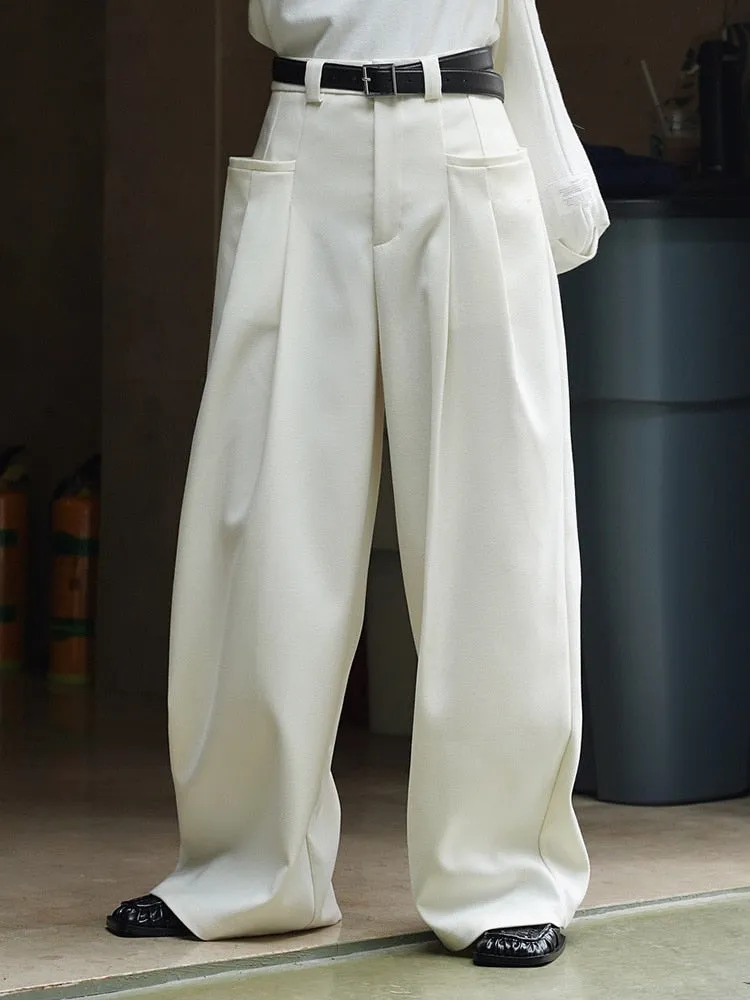 High-End Classy Elastic Waist Wide Leg Pants