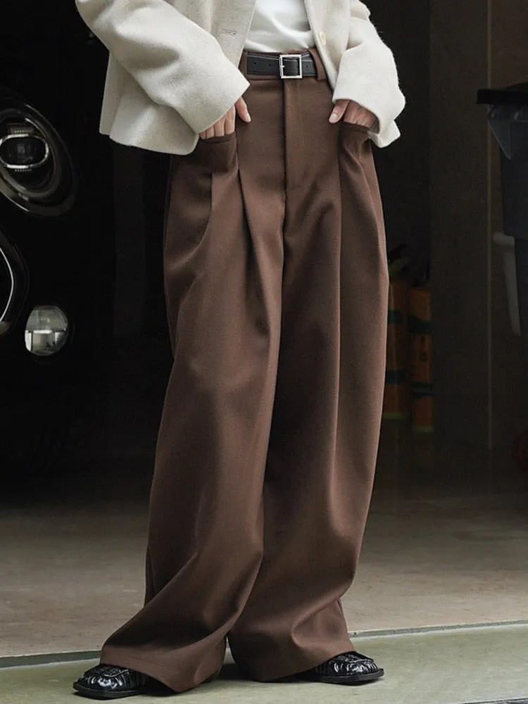 High-End Classy Elastic Waist Wide Leg Pants