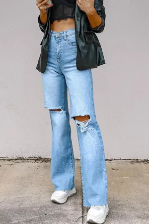 High Rise Distressed Jeans