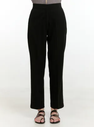 High Waist Cropped Straight Tailored Pants OL423