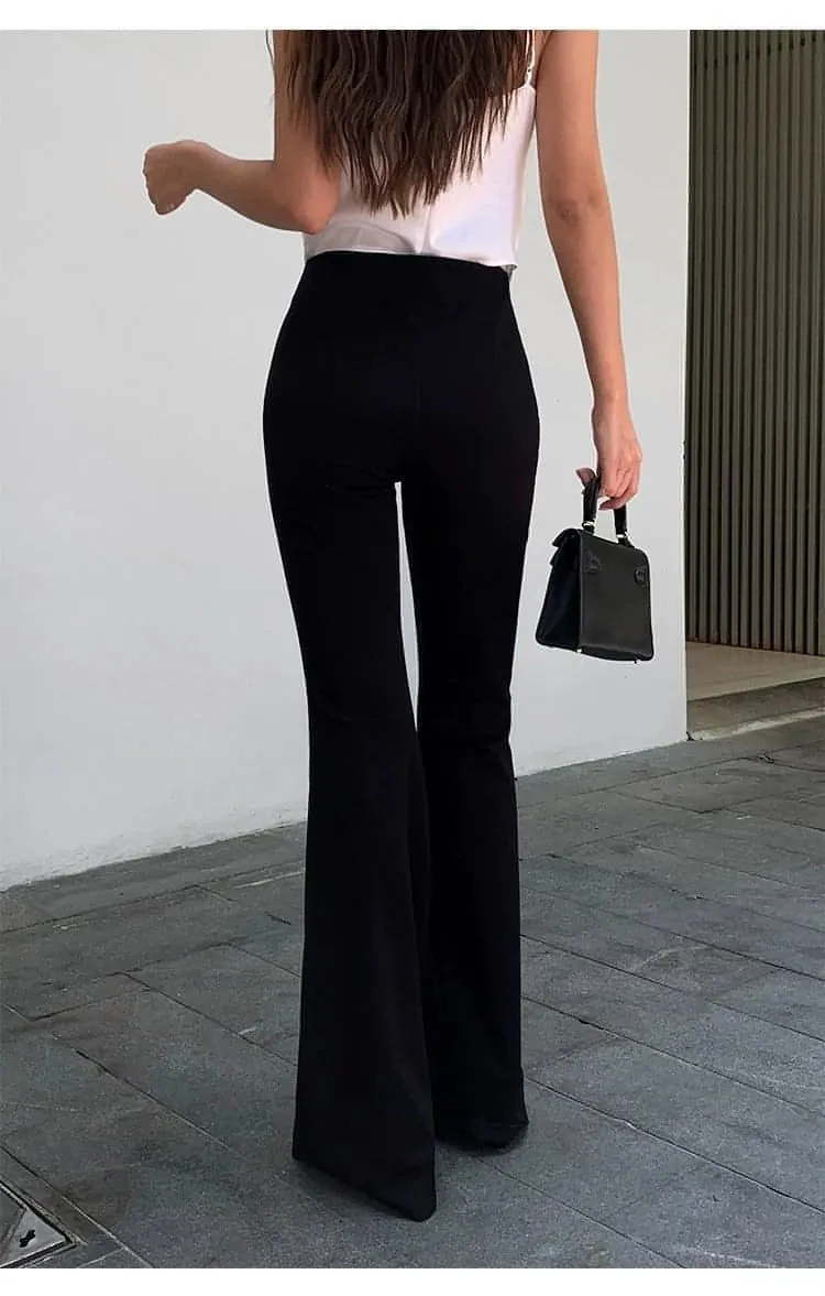 High-Waist Slimming Bell-Bottom Pants