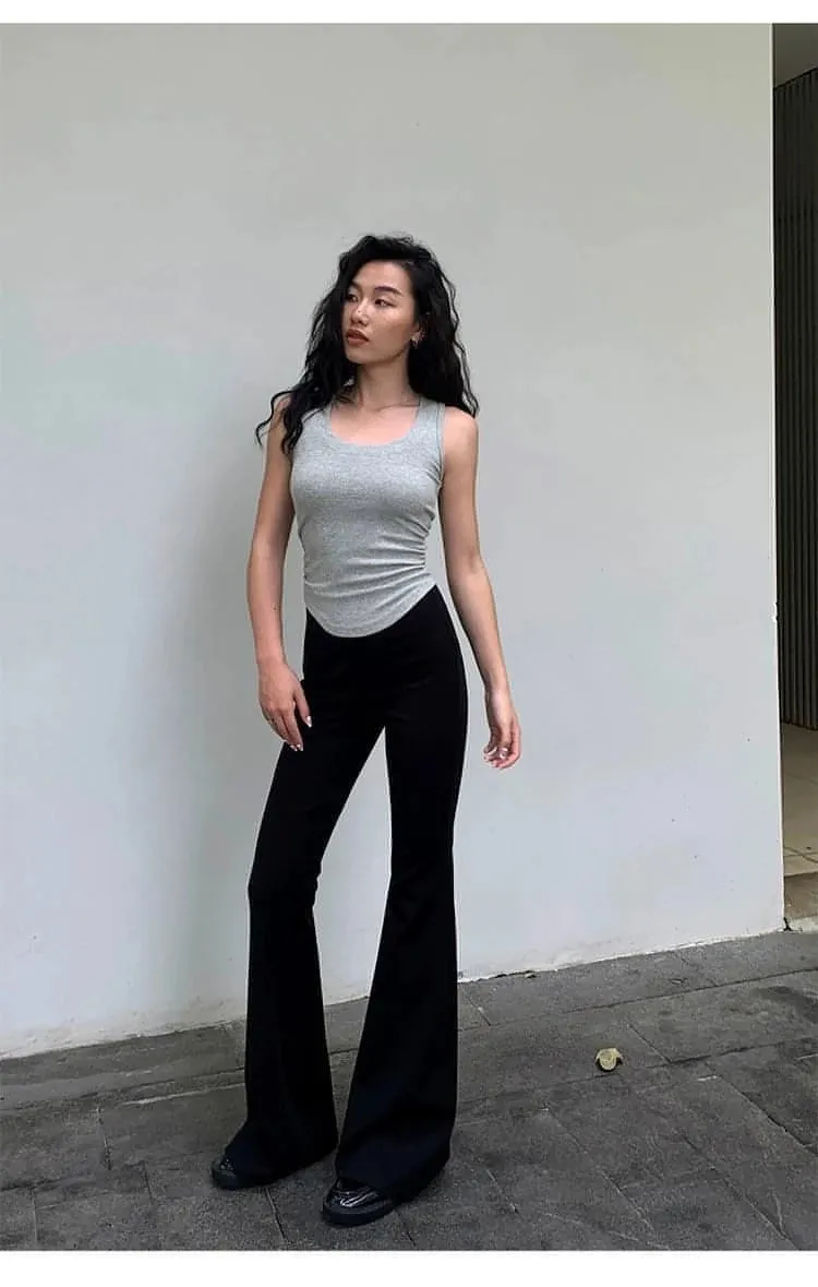 High-Waist Slimming Bell-Bottom Pants