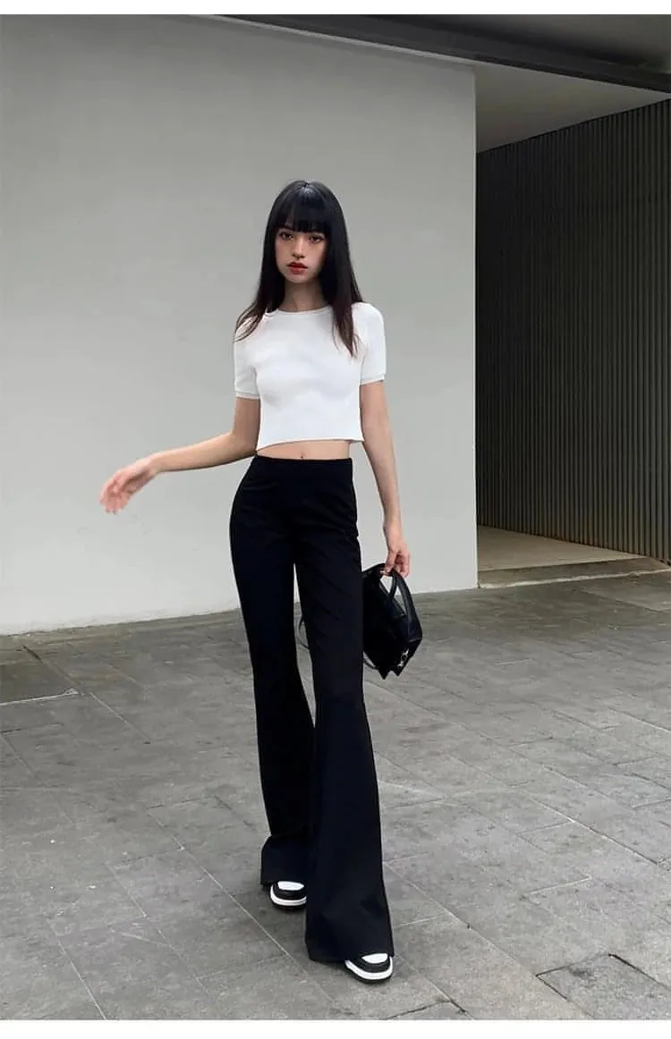 High-Waist Slimming Bell-Bottom Pants