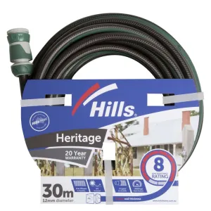 Hills Heritage Garden Hose 12mm x 30m