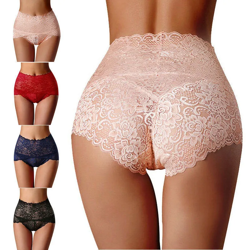 Hollow Lace Sexy High Waist Panties