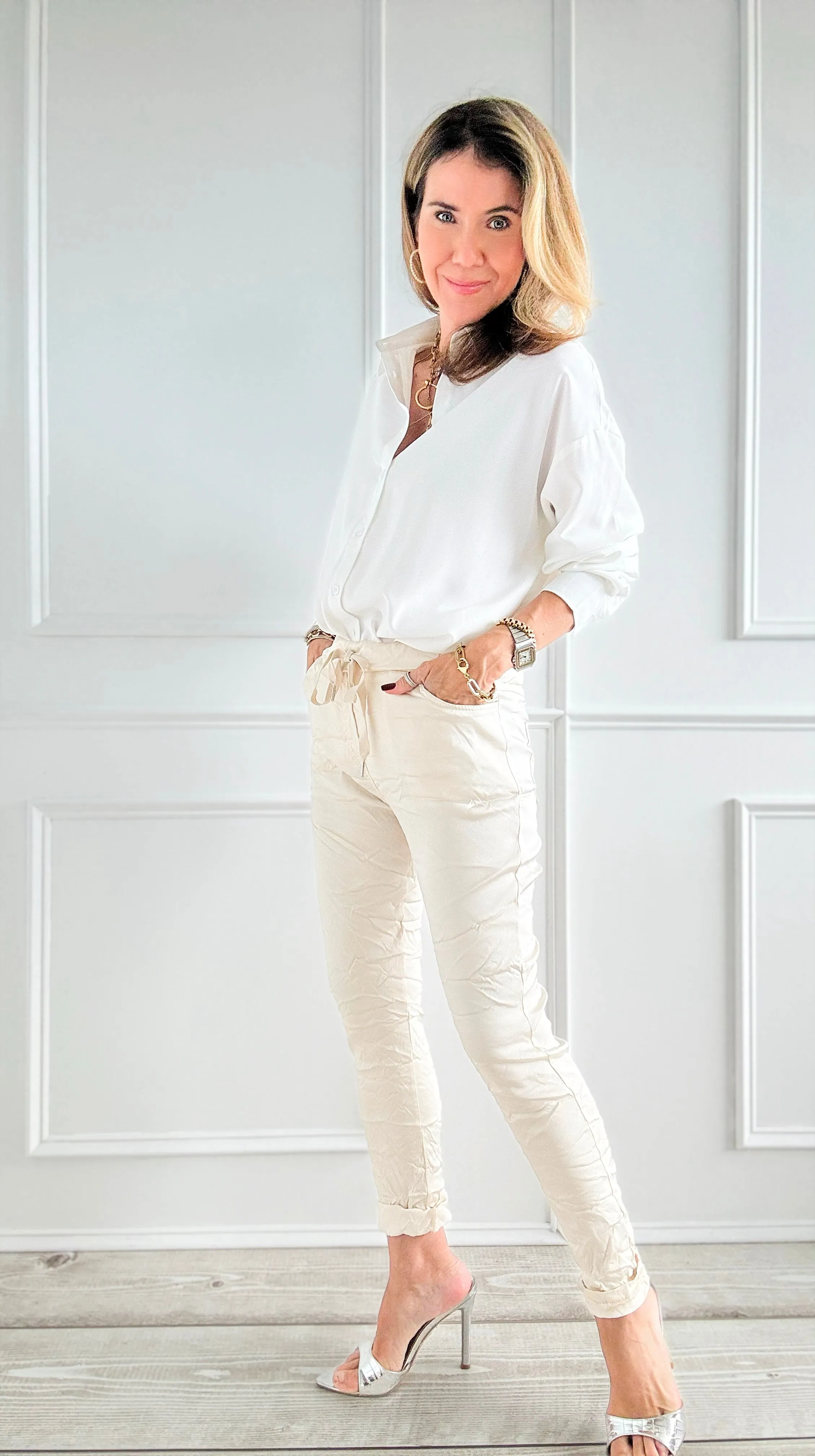 Italian Wish List Jogger - Ivory