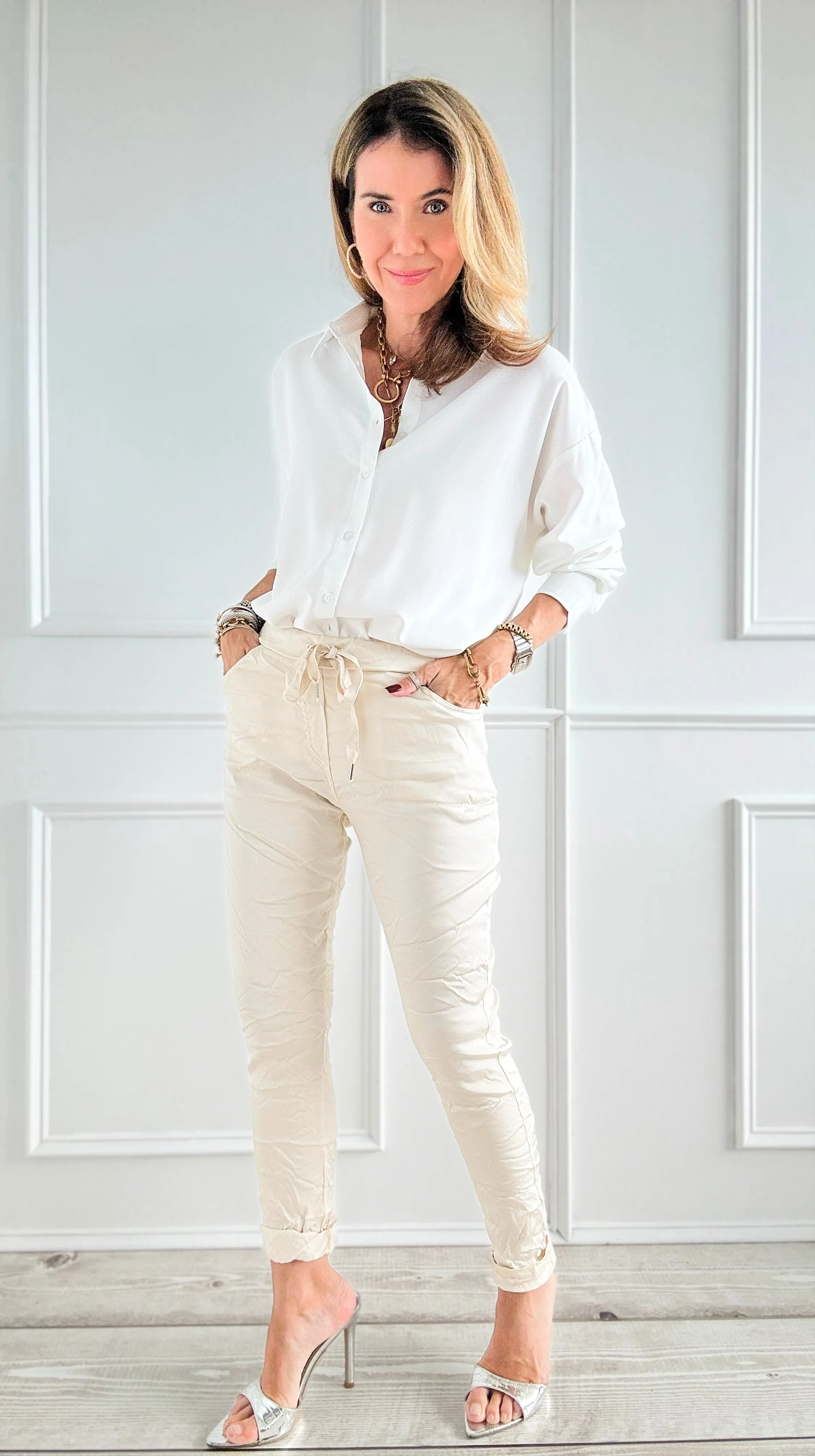 Italian Wish List Jogger - Ivory