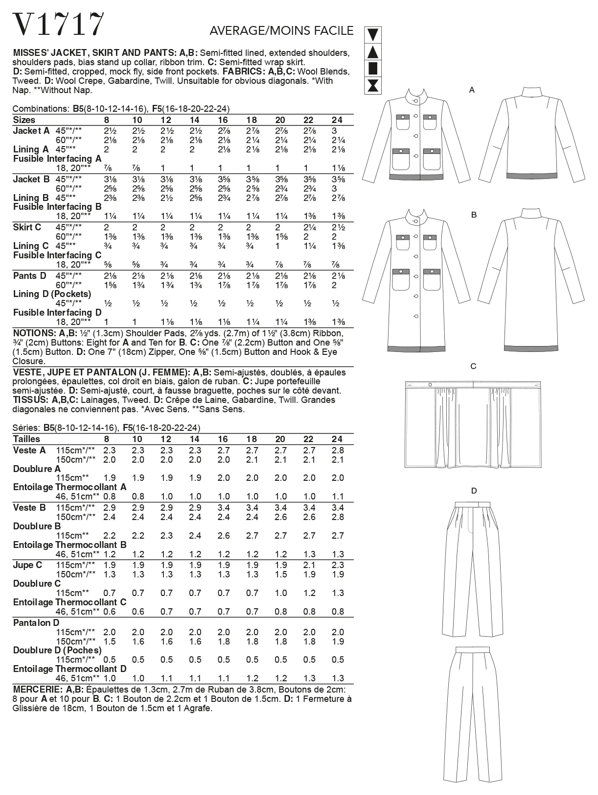 JACKET & BOTTOMS - V1717