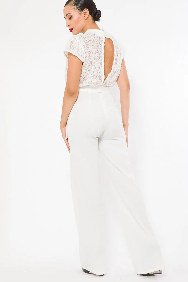 Jordana Flower Lace Jumpsuit