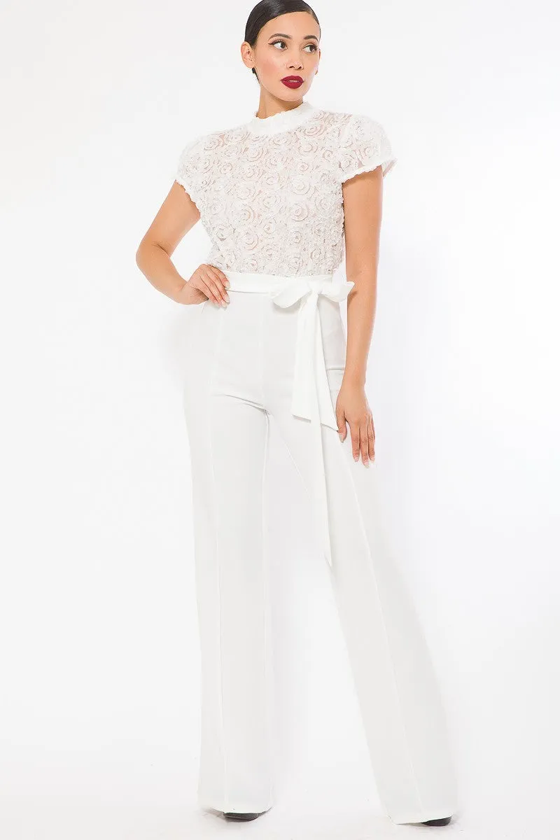 Jordana Flower Lace Jumpsuit