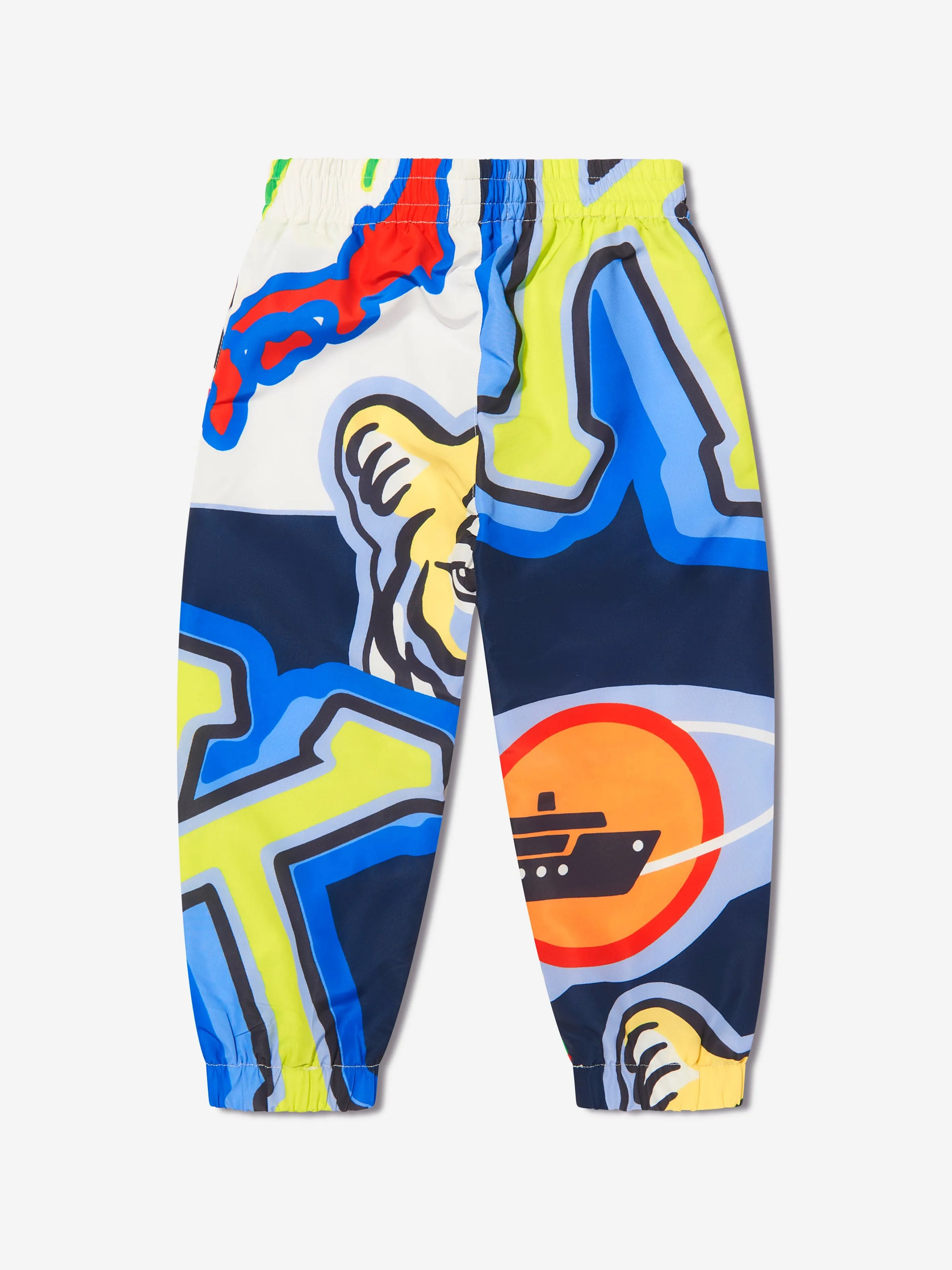 KENZO Boys Logo Print Joggers in Navy