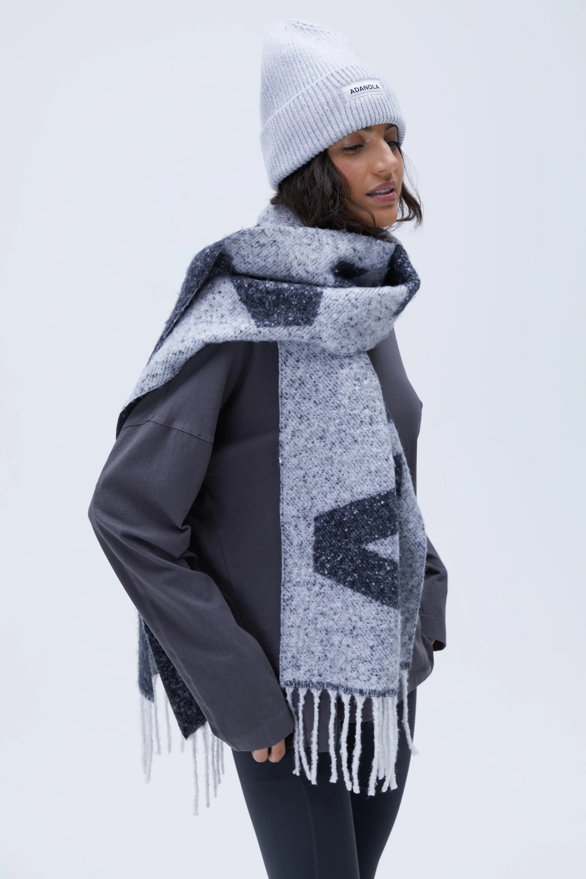 Knit Scarf - Grey Melange