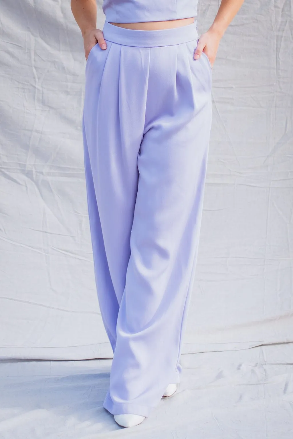 Lavender Set Wide Leg Trousers