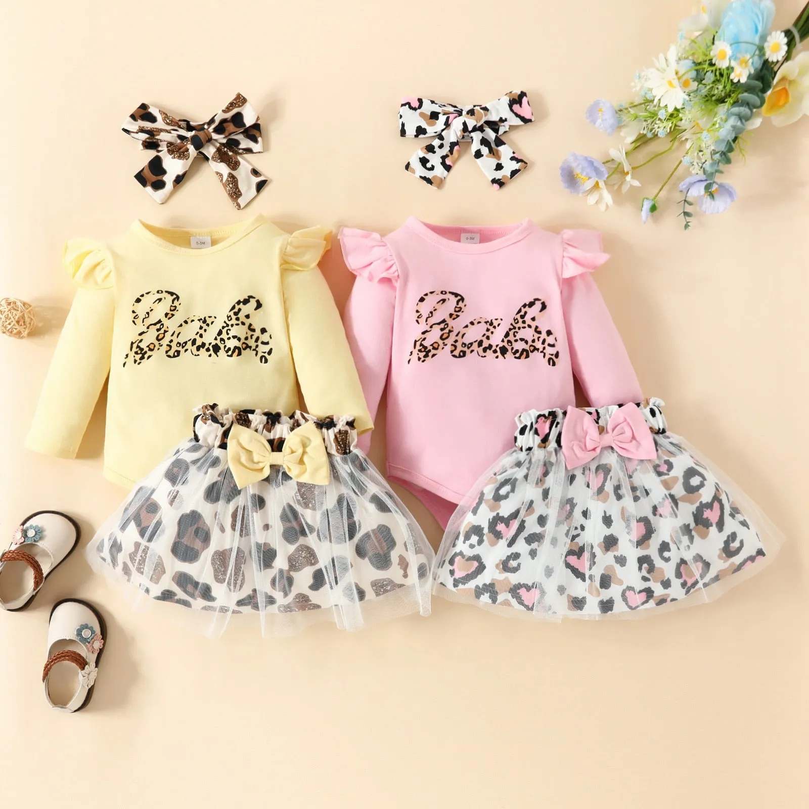 Leopard Skirt Set w/Headband