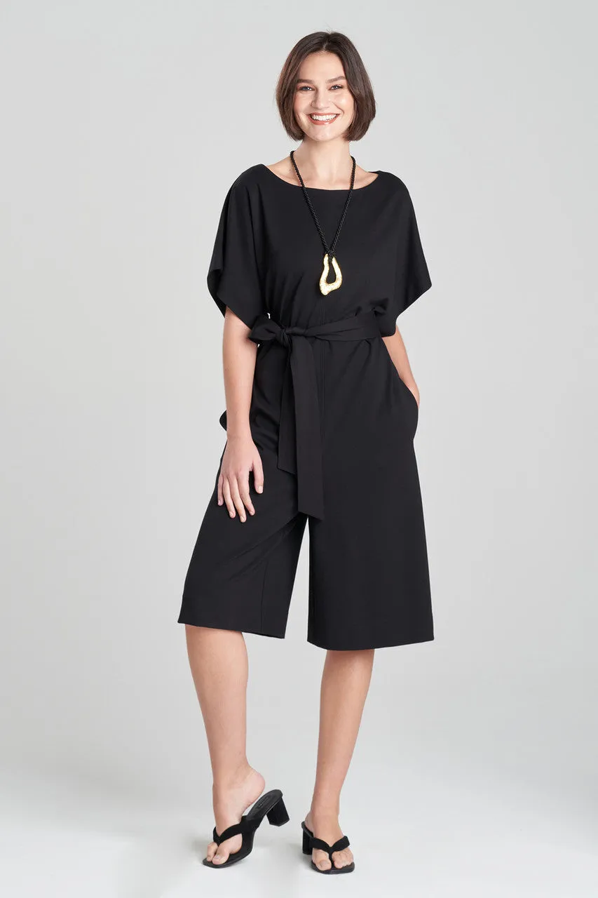 Light Weight Ponte Belted Jumpsuit