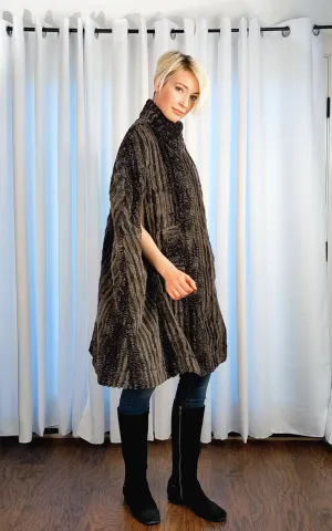 Long Cape - Luxury Faux Fur in Rattle N Shake (One Left!)