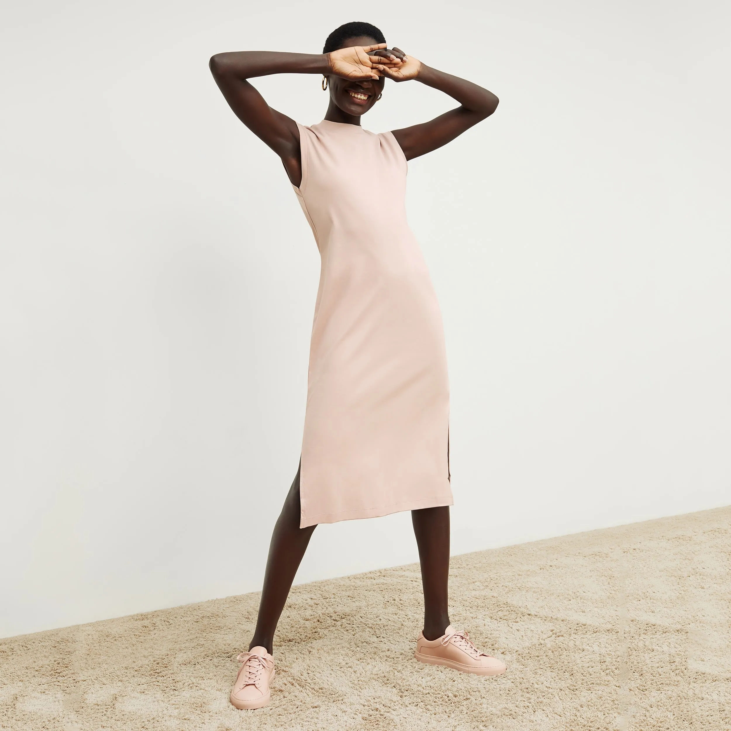 Lou Dress - Pima Cotton :: Dusty Pink