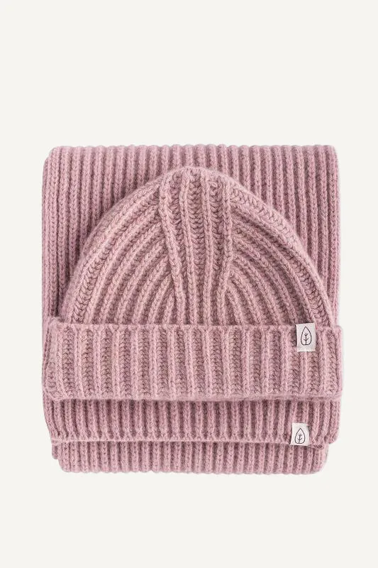 Maia Pink Recycled Wool Beanie