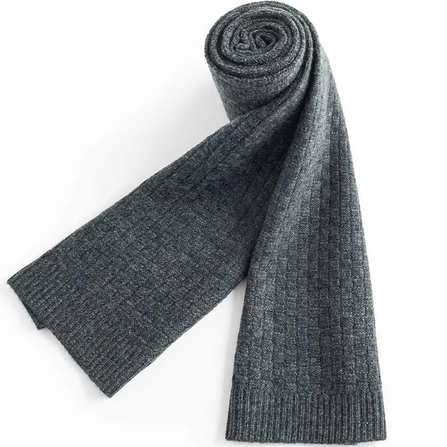 Mens Ilmio Wool Knit Scarf #12