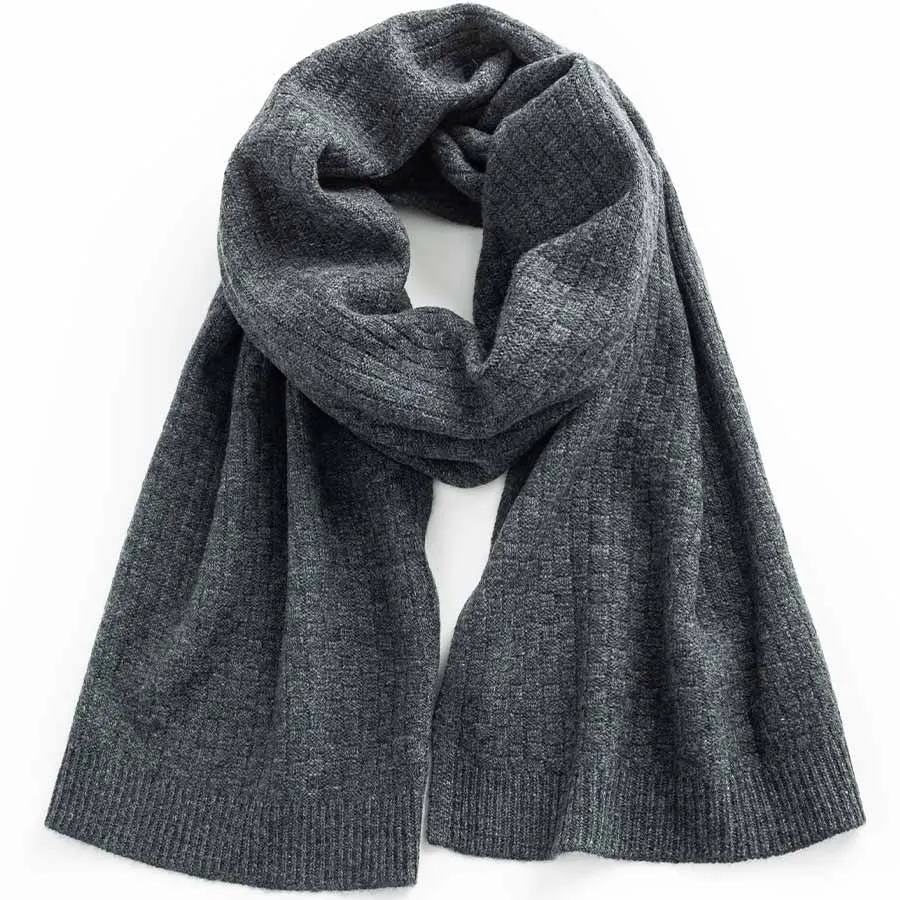 Mens Ilmio Wool Knit Scarf #12