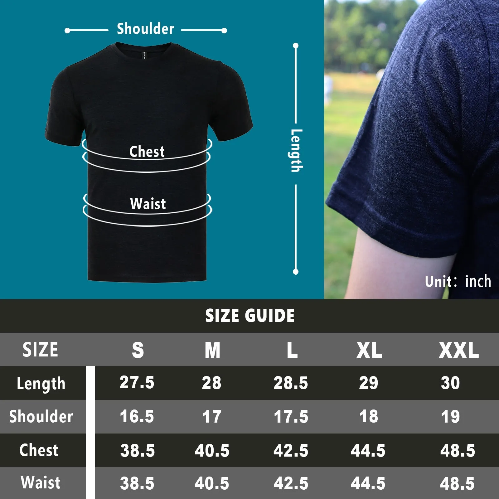 Men's Merino 160g Short Sleeve T-Shirt Dark Grey Heather