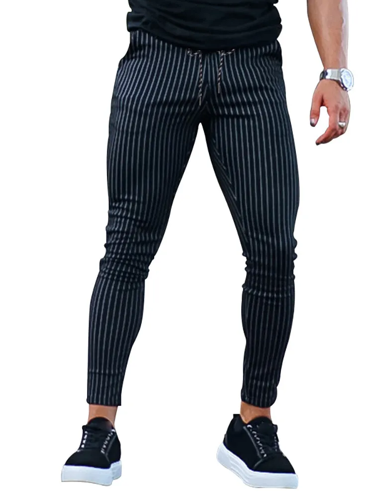 Men'S Stripes Slim Fit Joggers