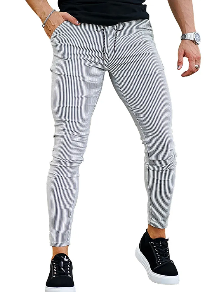 Men'S Stripes Slim Fit Joggers