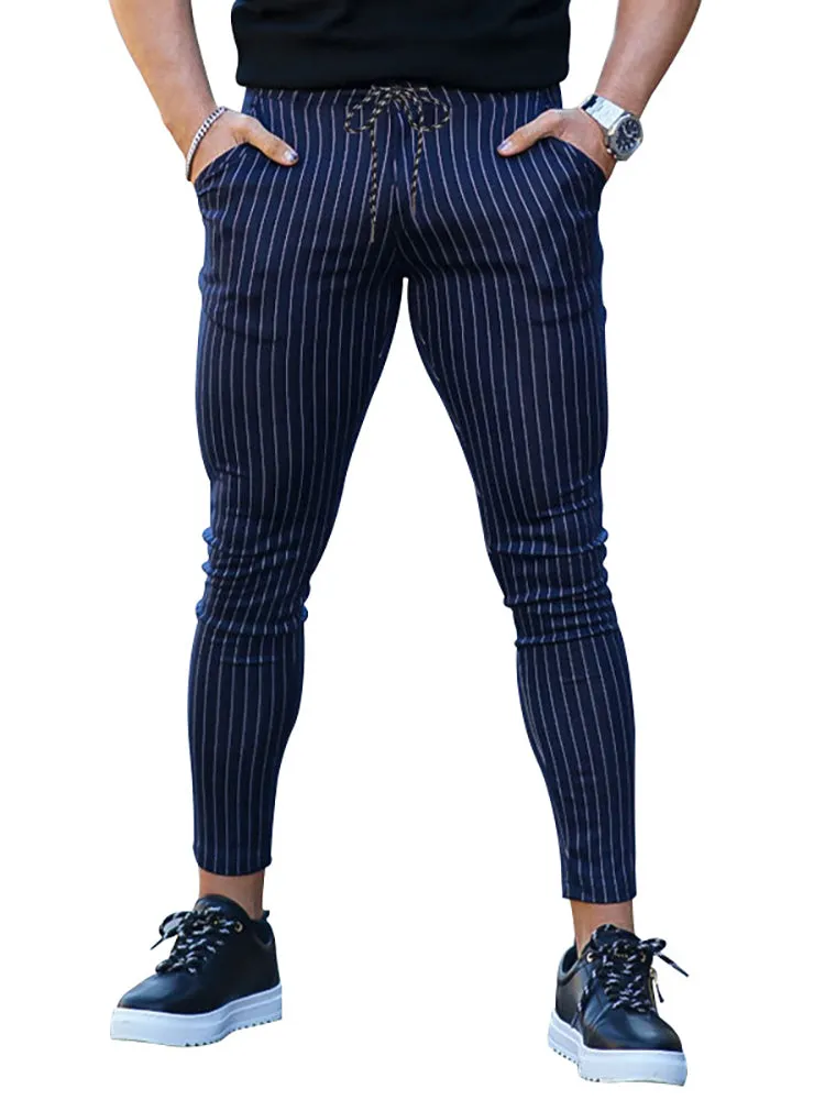 Men'S Stripes Slim Fit Joggers