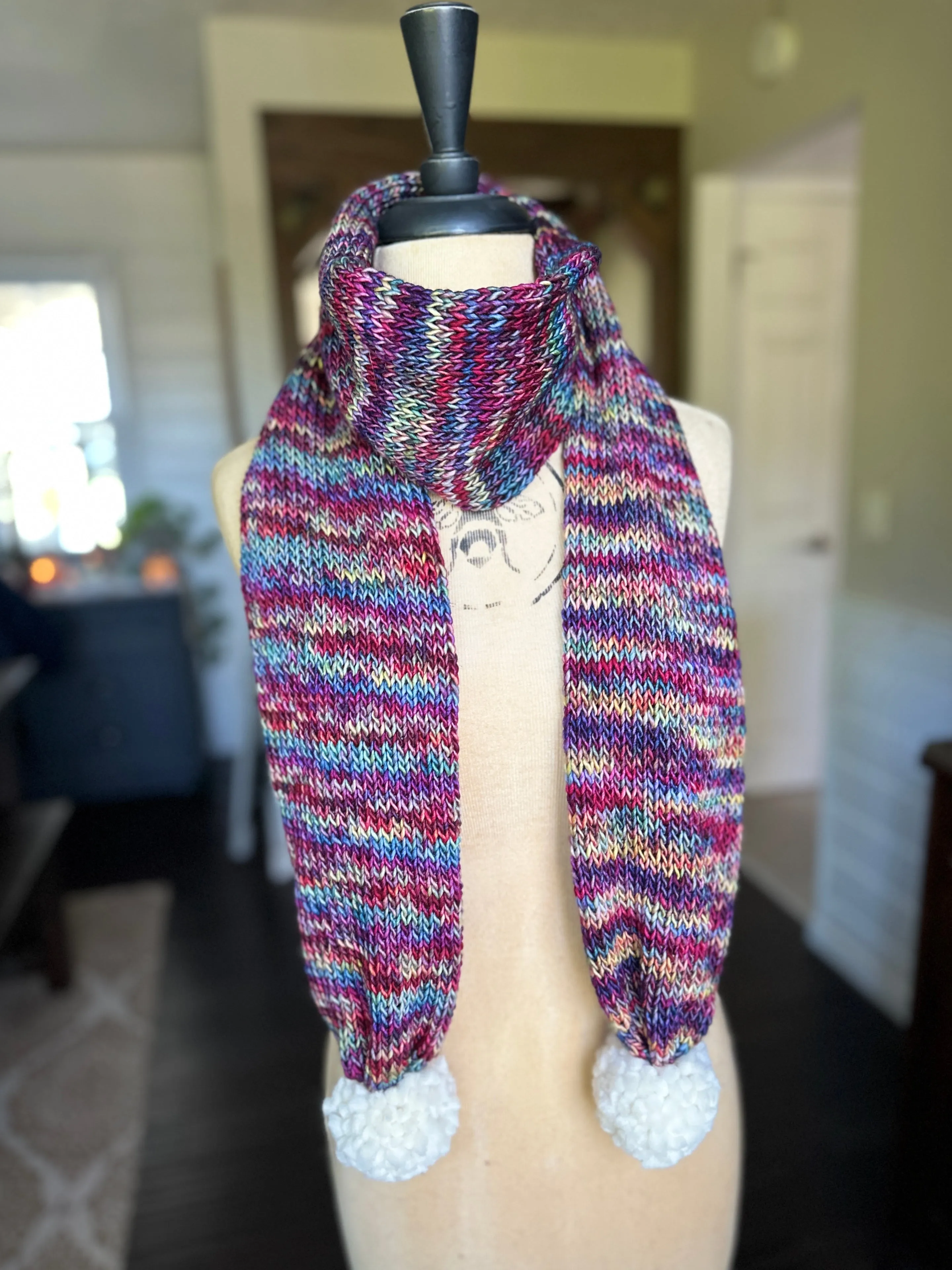 Merino wool knit scarf