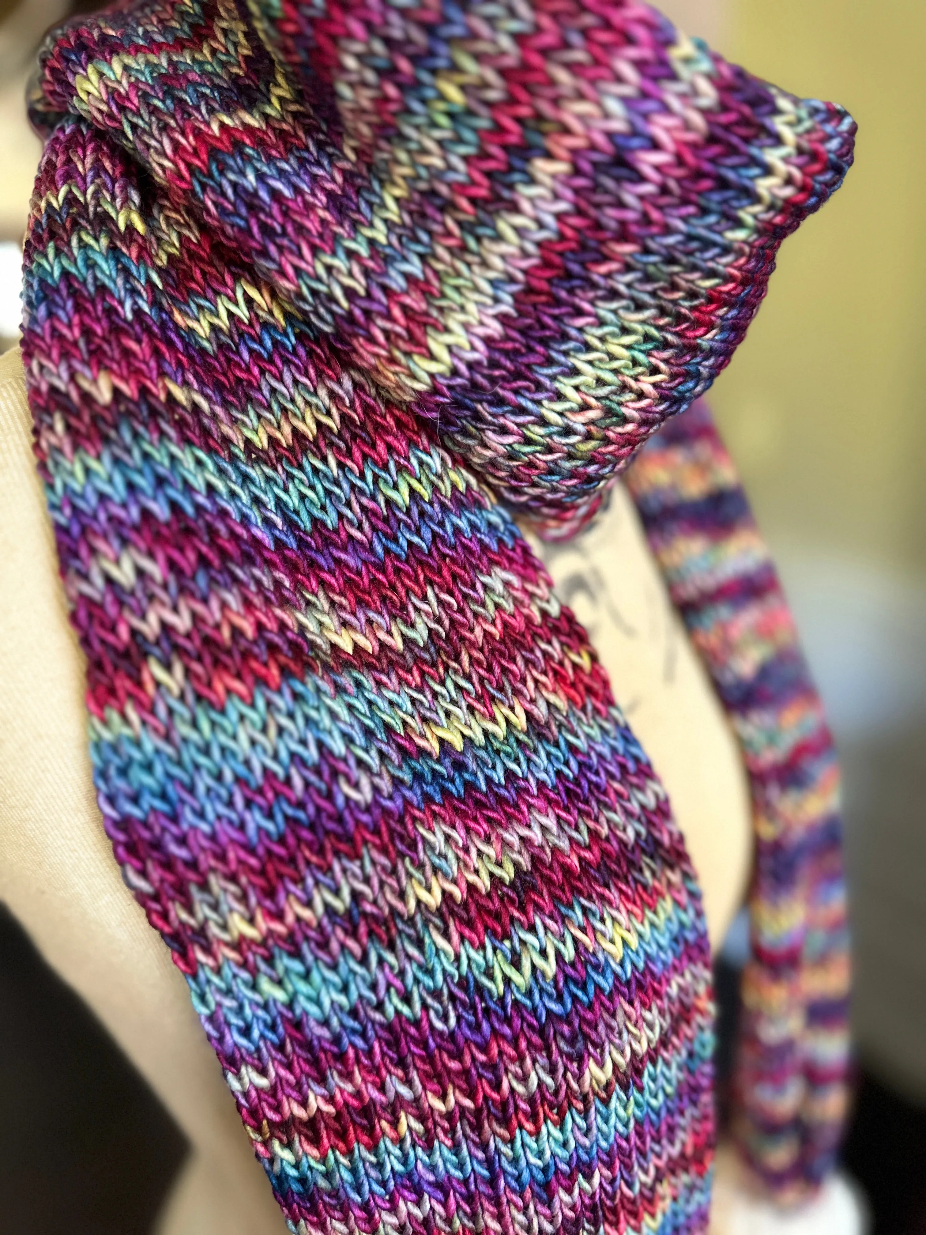 Merino wool knit scarf