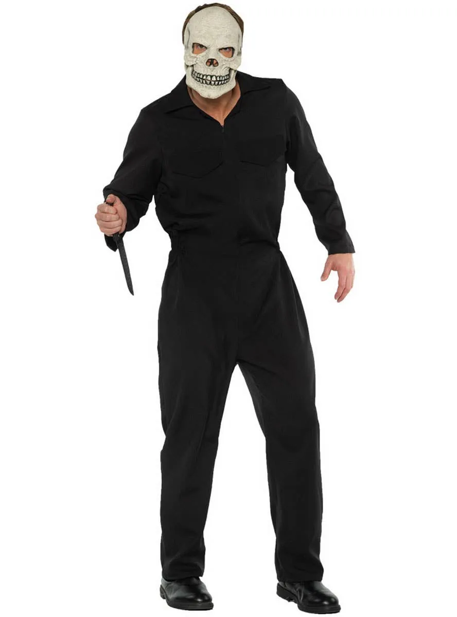 Michael Myers Style Mens Plus Size Black Boiler Suit Costume