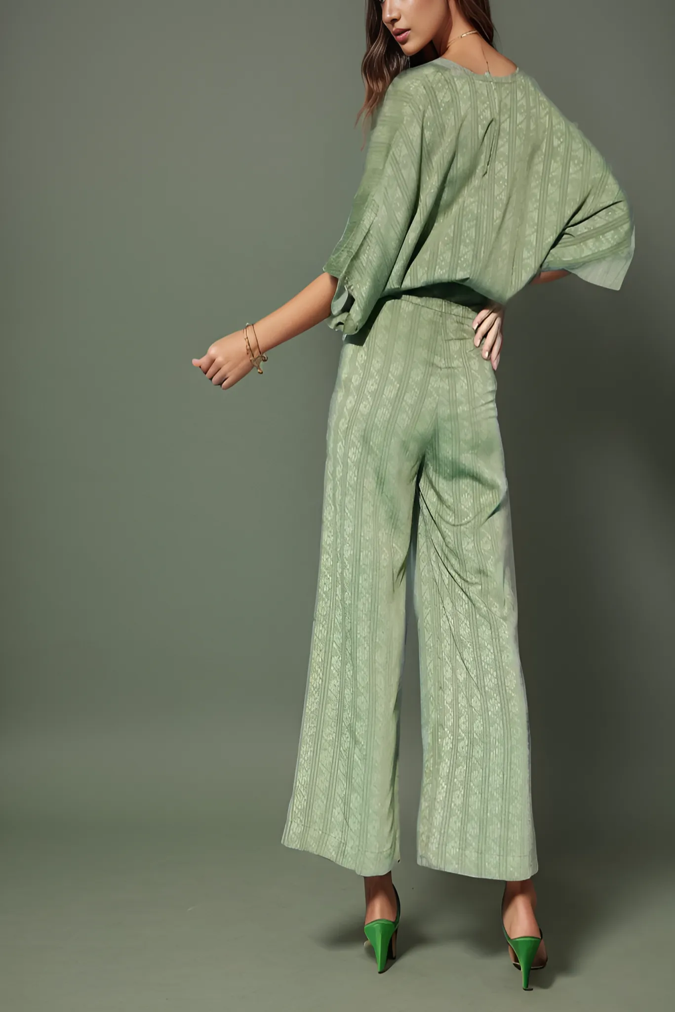 Minty Striped Jumpsuit