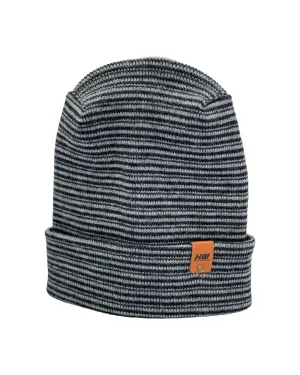 Modern Theta Stitch Contrast Cuffed Beanie (Patent Pending Design) Gray / Denim, Made in USA