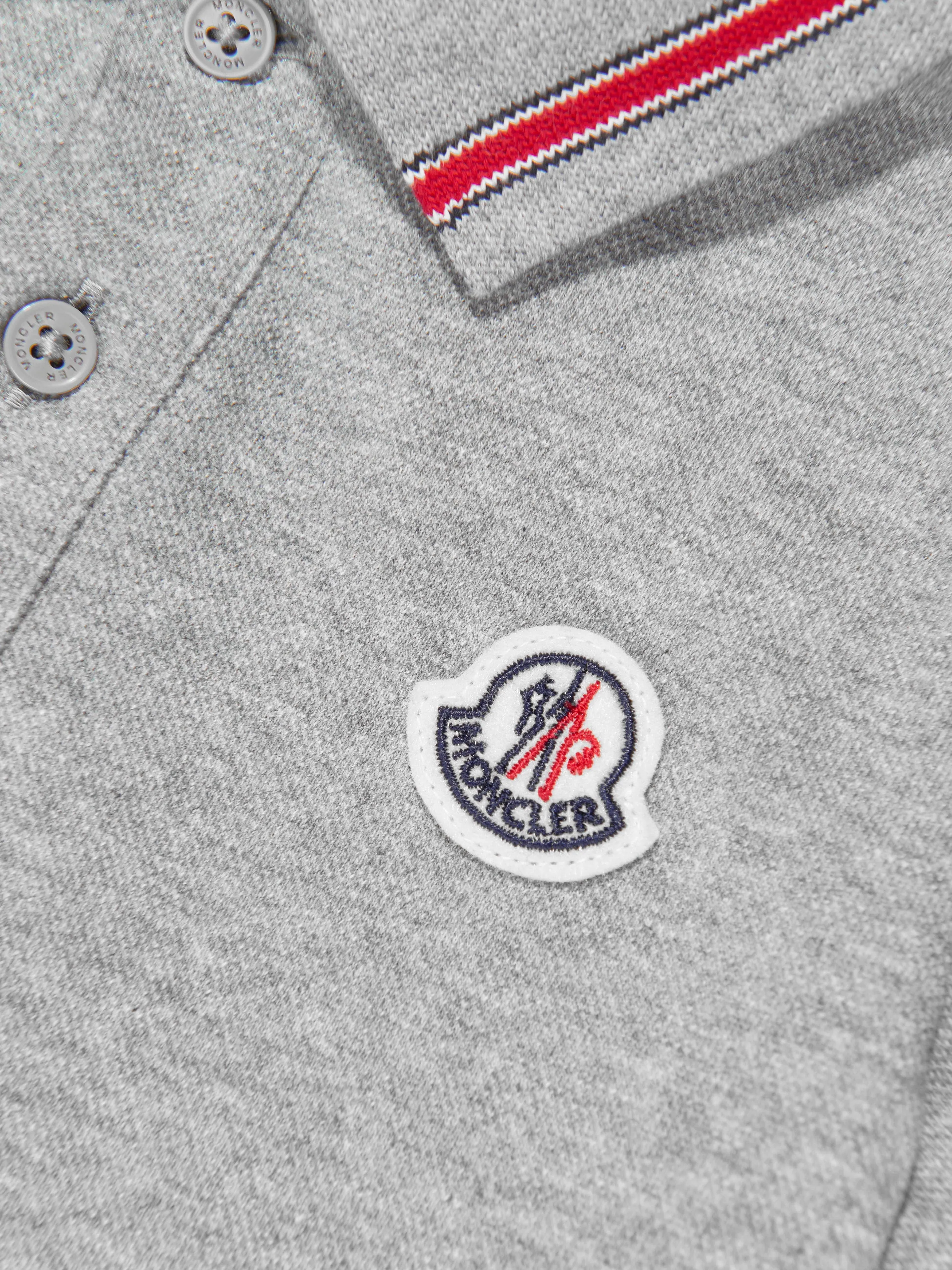 Moncler Enfant Baby Boys Polo Romper in Grey