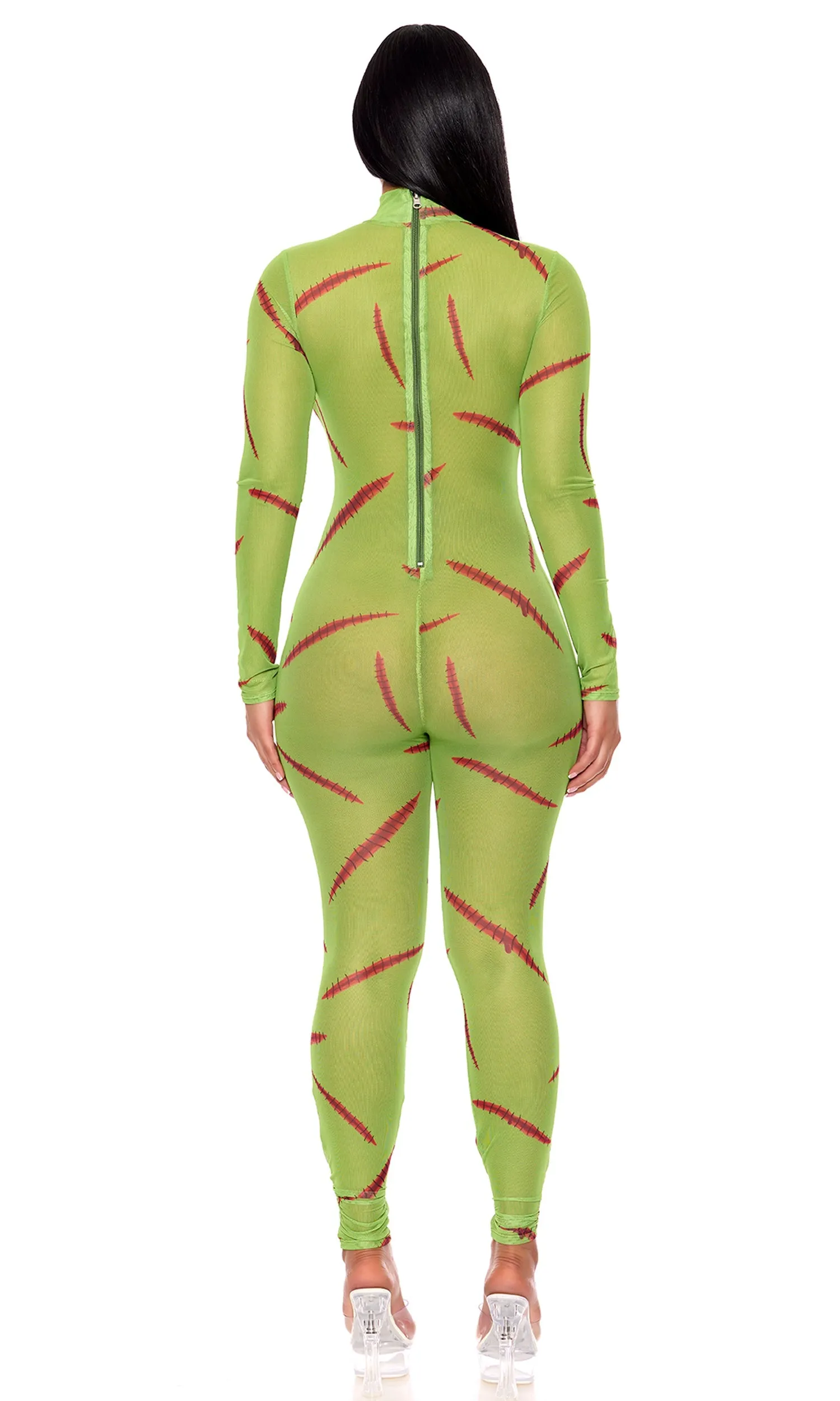 Monster Mesh Jumpsuit with Frankenstein Design